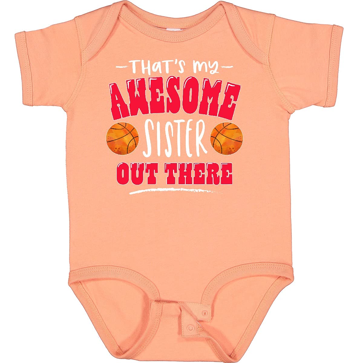 Inktastic Awesome Sister Basketball Baby Bodysuit - Perfect for Game Day & Family Gifts