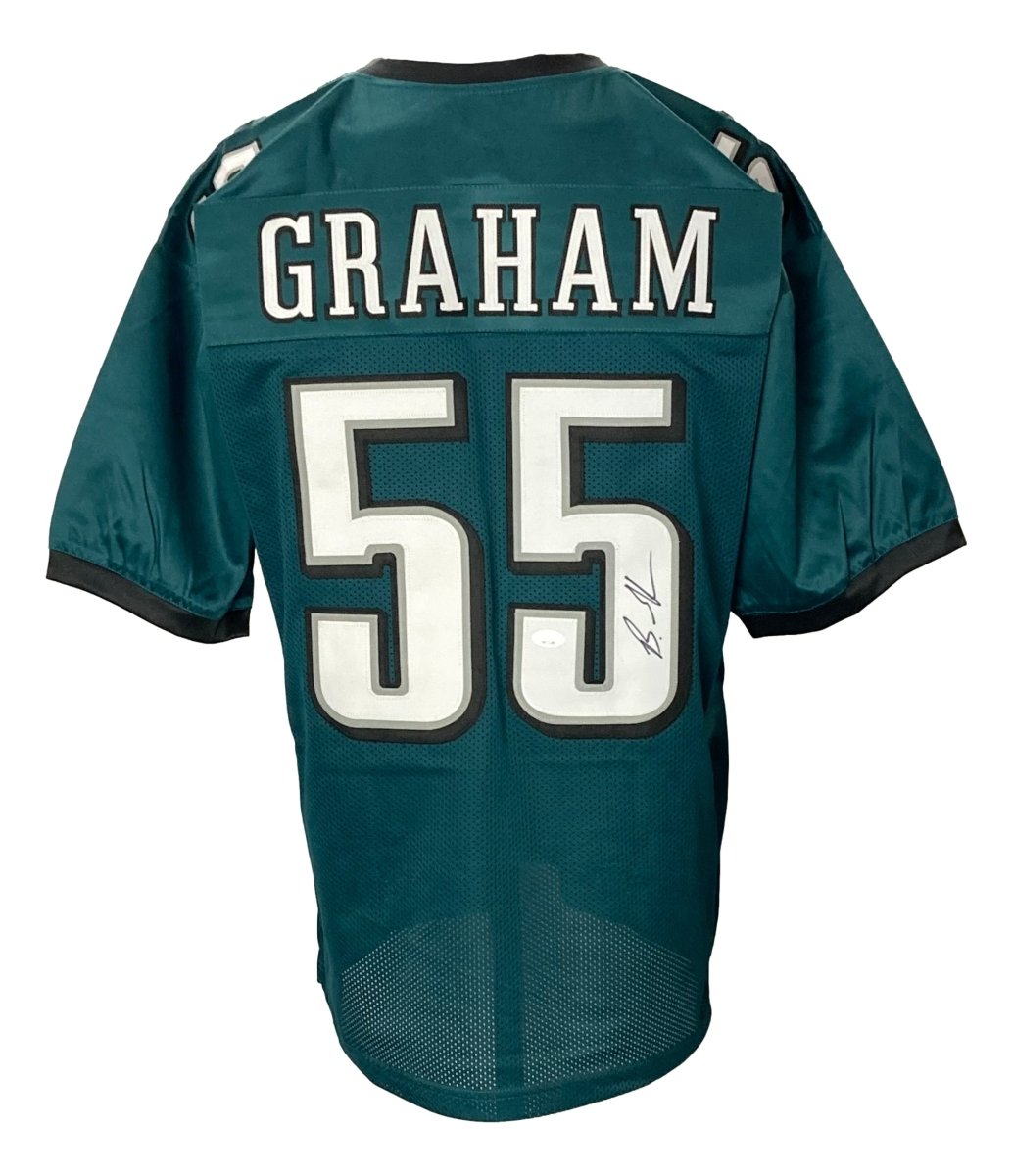 Brandon Graham Philadelphia Eagles Autographed Green Football Jersey with JSA COA - Perfect for Eagles Fans, Collectors & Game Day Memorabilia
