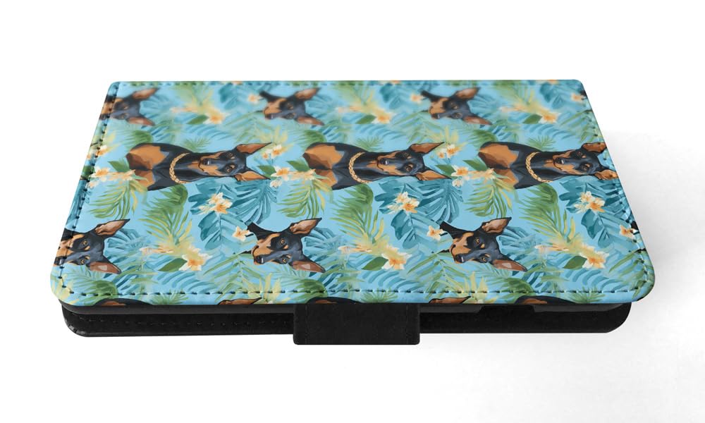 Doberman Pinscher Puppy Dog Pattern Faux Leather Flip Wallet Phone Case for Apple iPhone 14 Plus - Stylish Protective Cover for Everyday Use & Travel