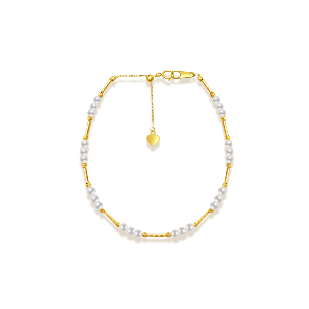 18K Solid Gold Freshwater Pearl Bracelet for Women - Elegant Pearl Jewelry Gift for Birthday, Anniversary & Special Occasions | KB00023