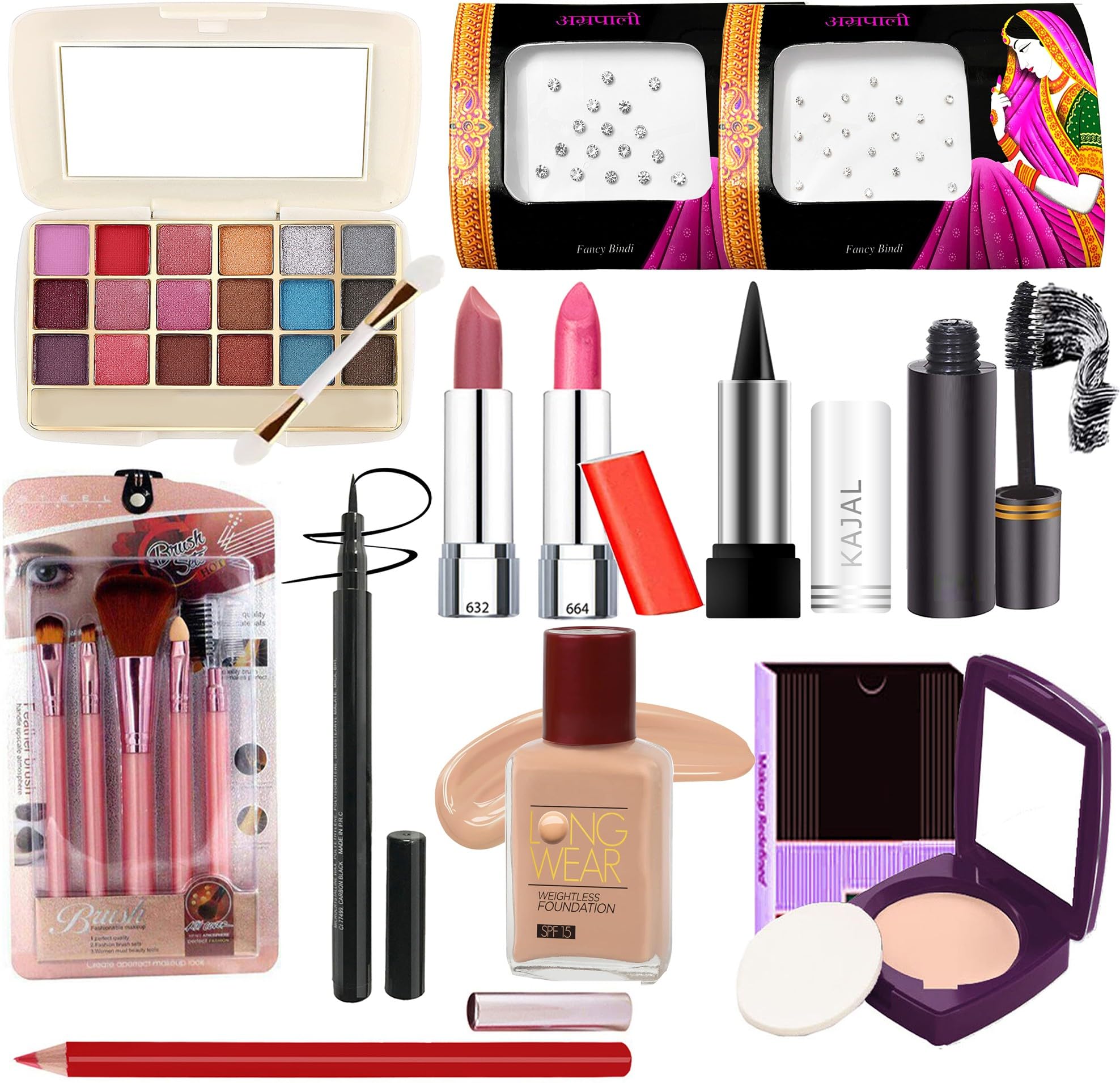 G4U Complete Makeup Kit for Women - Eyeshadow, Eyeliner, Lipstick, Cosmetic Brushes & Mascara Set | 32-Piece Beauty Gift Box | Perfect for Raksha Bandhan, Birthday, Anniversary & Daily Makeup Routine