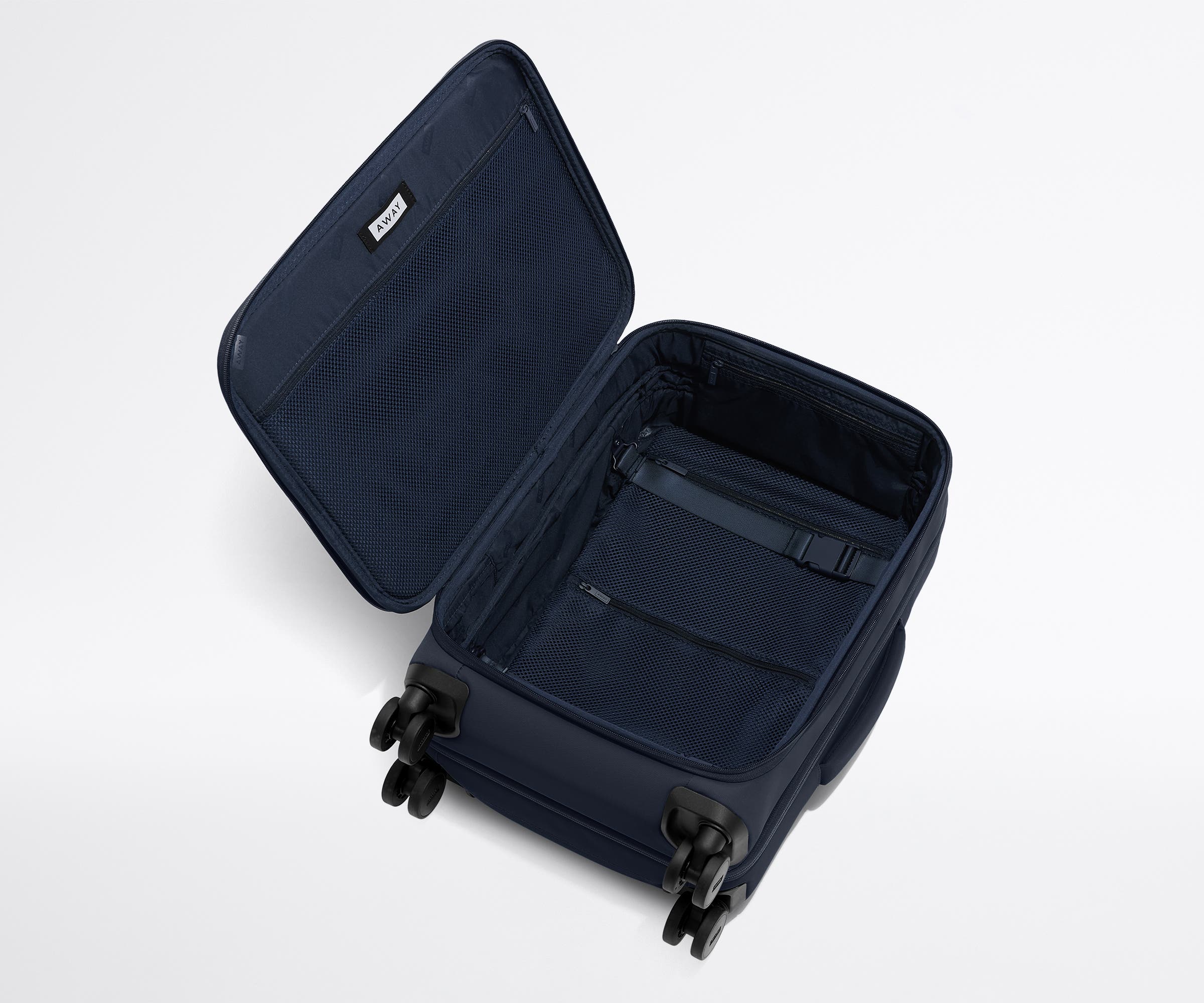 Navy Blue Softside Carry On Luggage - Lightweight Expandable Spinner Suitcase for Travel, Business Trips & Weekend Getaways