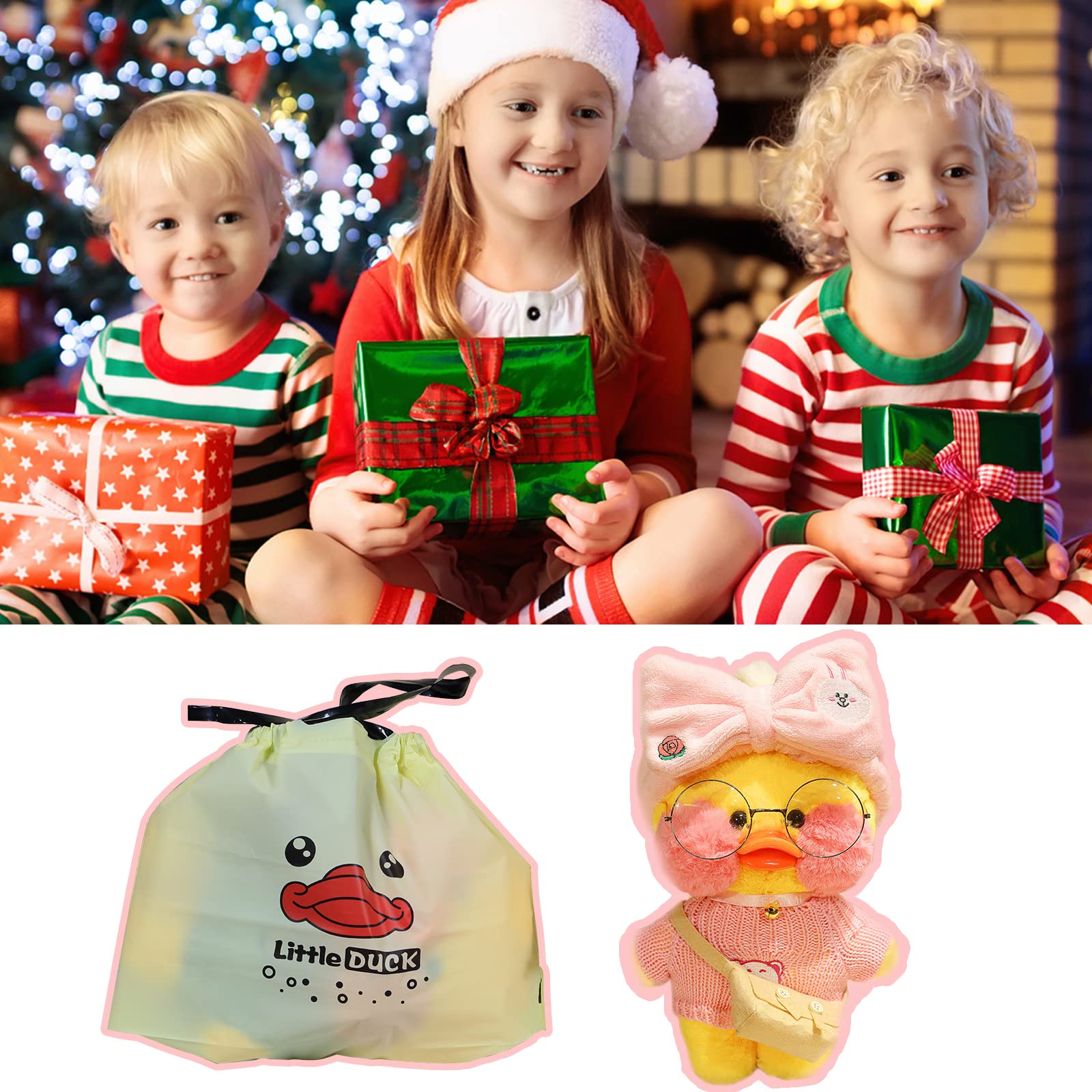 Cute Yellow Duck Plush Toy 30cm - Korean Soft Doll for Kids, Surprise Gift for Birthdays & Playtime