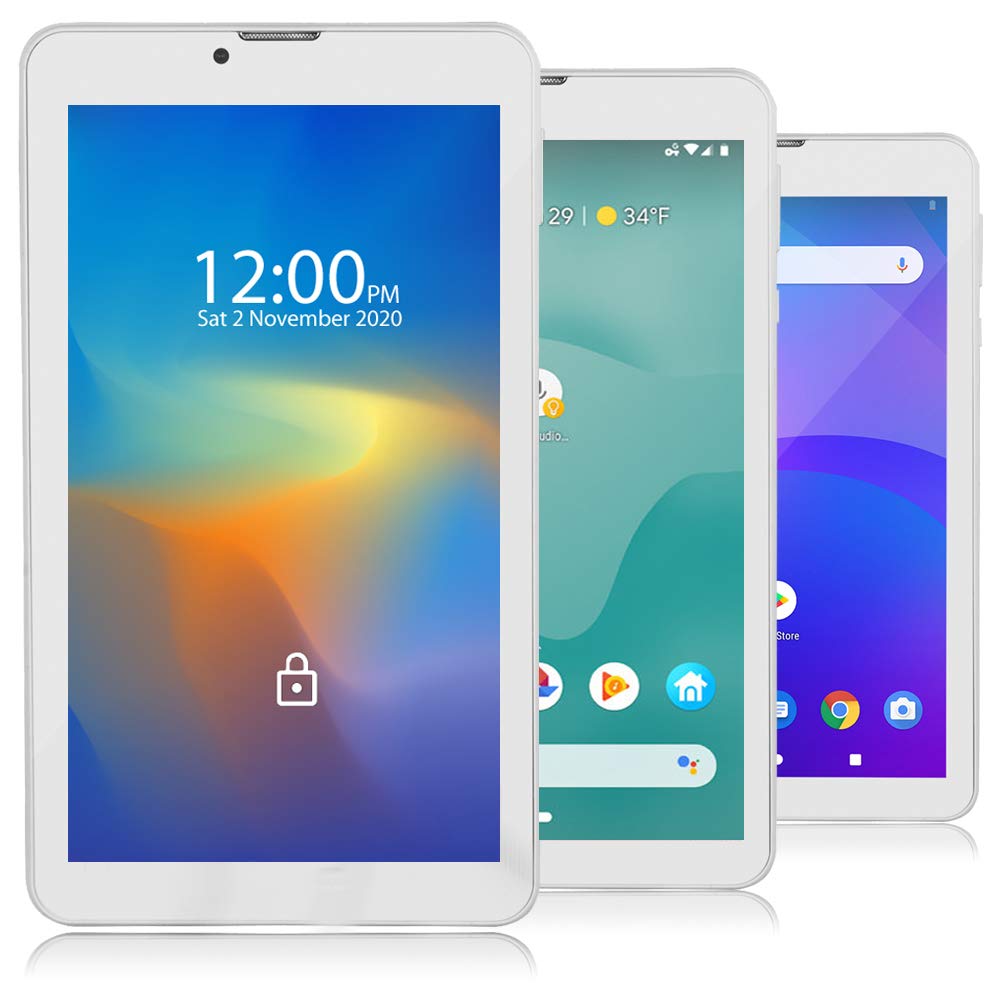 7-inch Unlocked 4G LTE Dual SIM Android Tablet Phone - Indigi® Quad-Core Smartphone with Android 9.0 Pie - Compatible with AT&T, T-Mobile, Straight Talk (White) - Perfect for Travel, Business & Entertainment