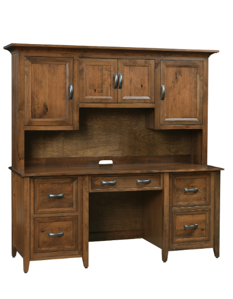 Ventura Double Pedestal Desk - Modern Office Desk with Storage Drawers & File Cabinet - Perfect for Home Office, Study Room or Workspace