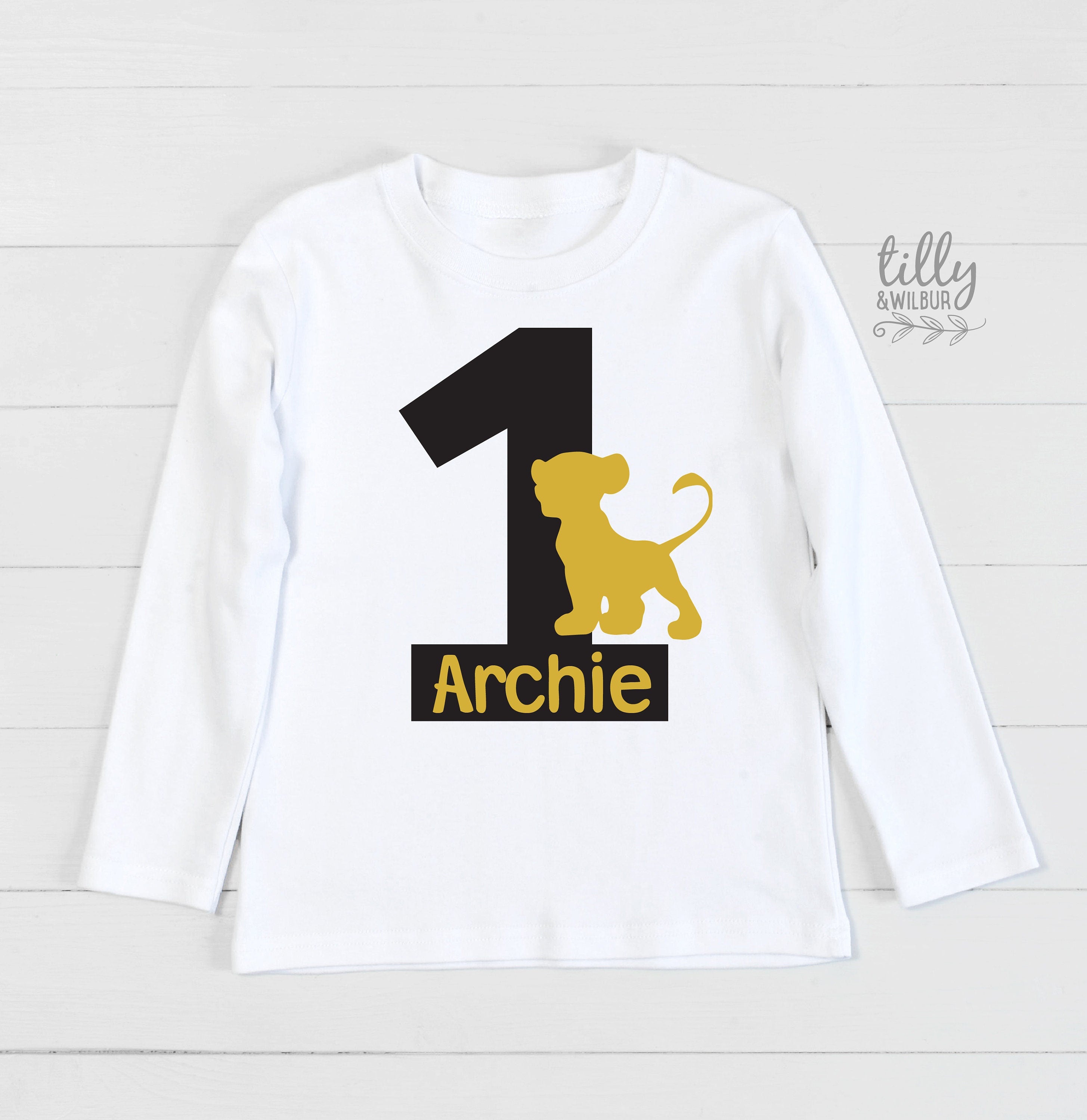 1st Birthday Lion King T-Shirt for Boys & Girls - Cute Baby Outfit for Birthday Party & Photo Shoots