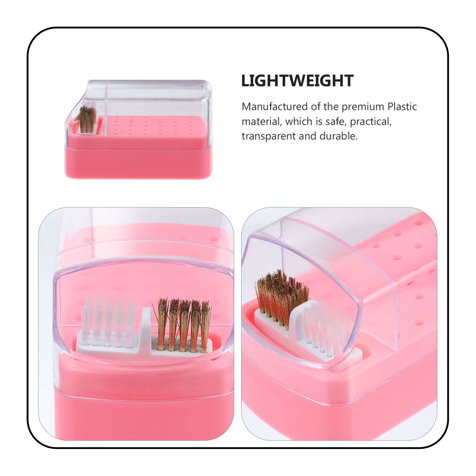 Minkissy 2-in-1 Nail Drill Bits Holder & Organizer Box - Professional Nail Drill Accessories Storage Container for Nail Grinding Heads - Perfect for Salon, Home Manicure & Nail Art Kits