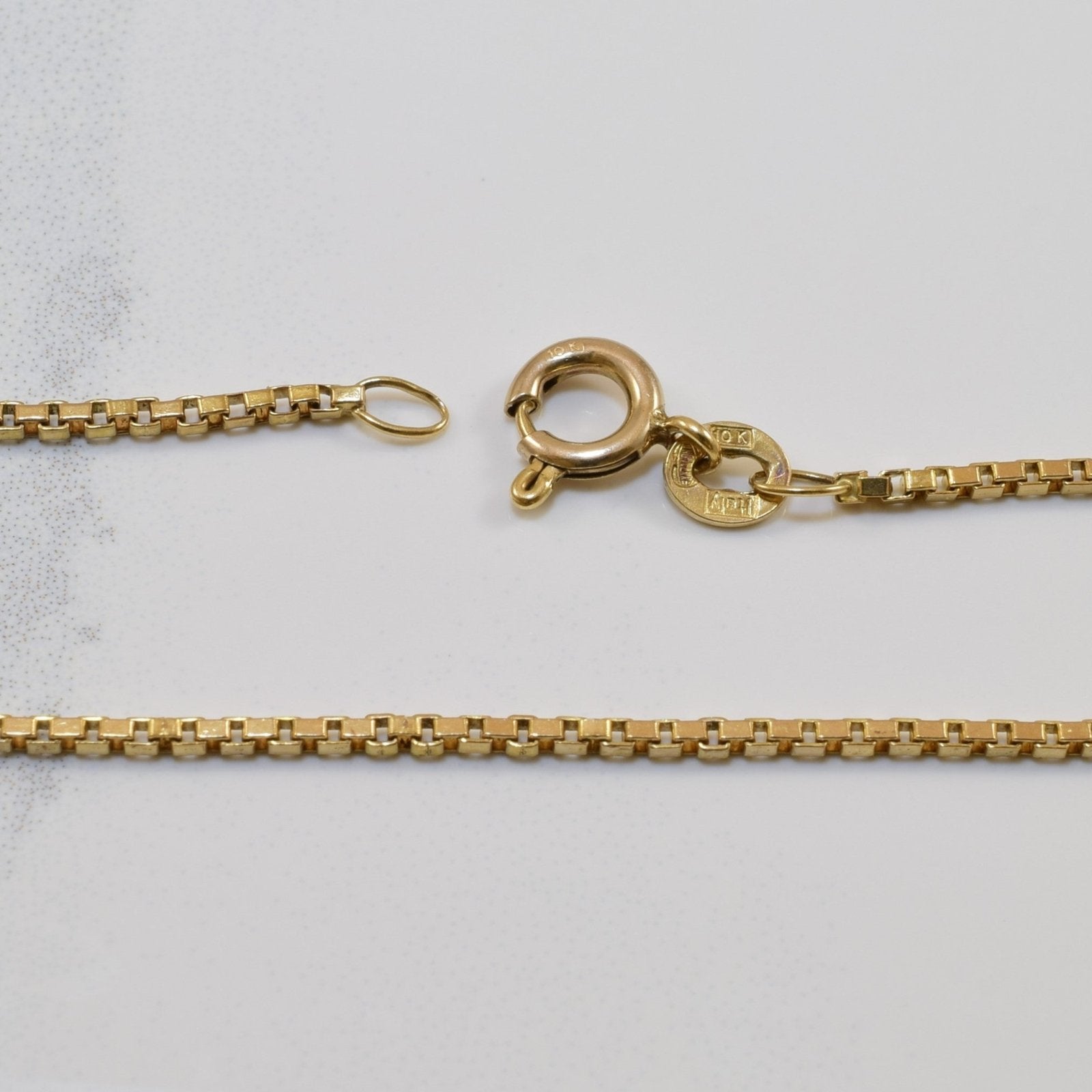 10K Yellow Gold Box Chain Necklace for Women - 24 Inch Solid Gold Box Link Chain - Perfect for Layering, Gifting & Everyday Wear