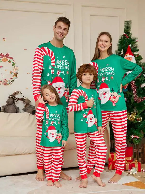 Christmas Santa Claus Matching Family Pajamas Set - Cozy Holiday Sleepwear for Family Photos & Festive Gatherings