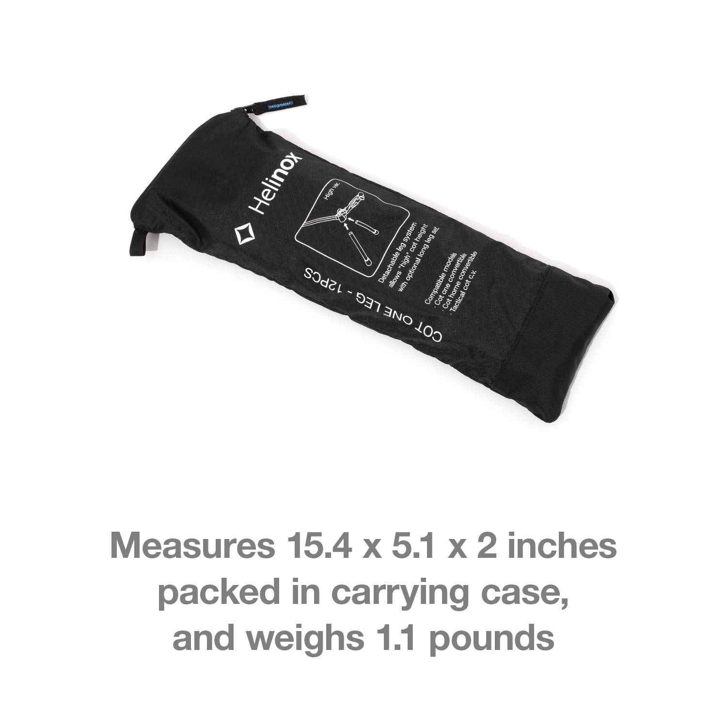 Helinox Cot One Camping Cot Leg Extenders - Adjustable Height Support for Outdoor Sleeping - Perfect for Camping, Backpacking & Overlanding Adventures