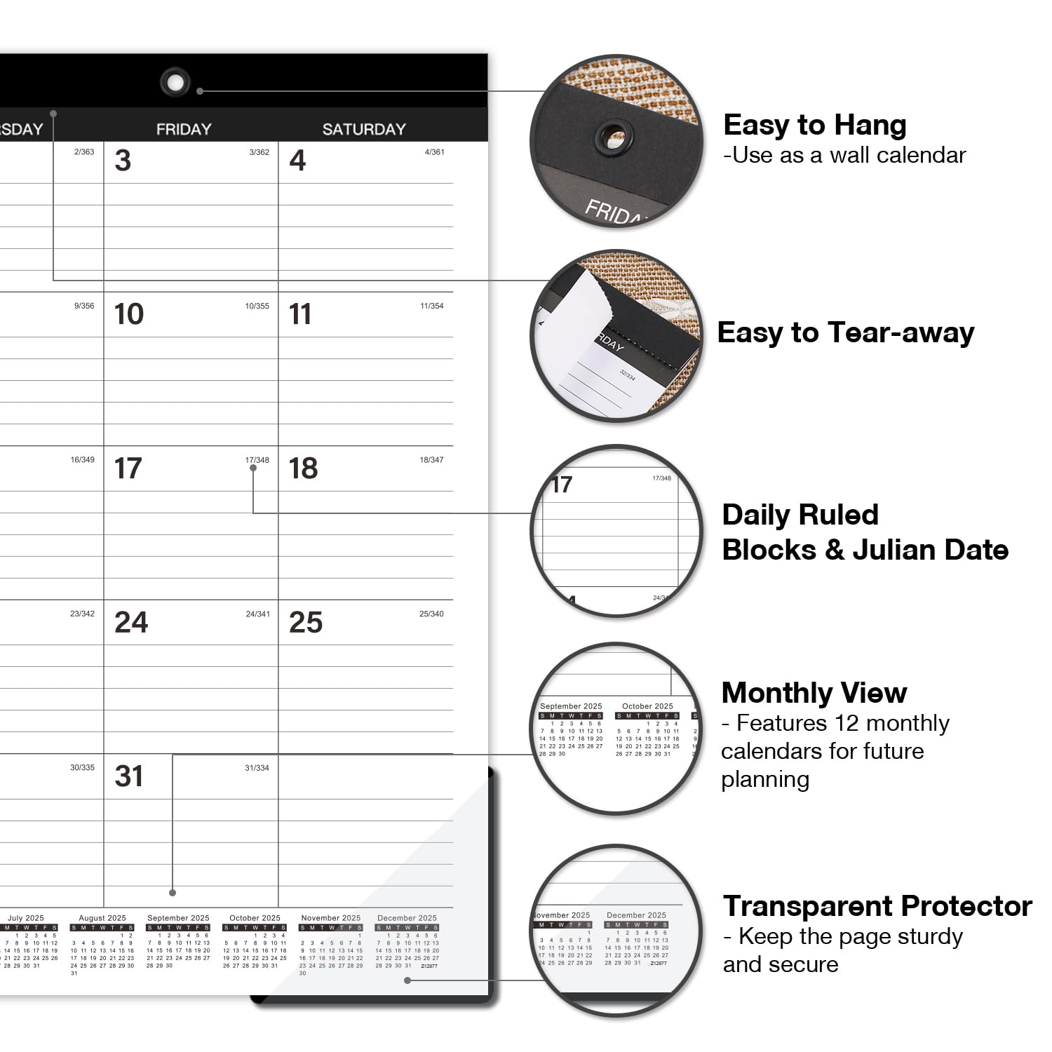 2024-2025 Monthly Desk Calendar - 17
