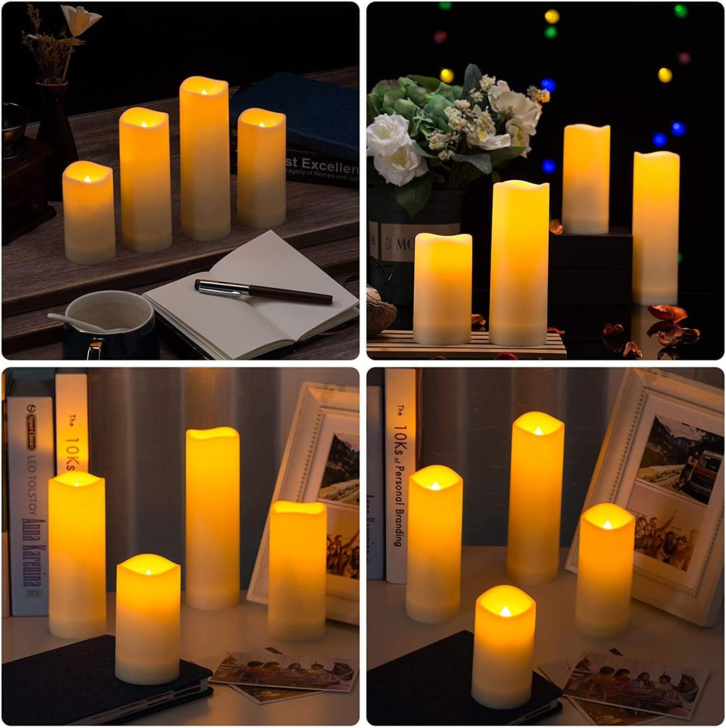Flameless LED Candles Set of 12 - Remote Timer for Home & Wedding Decor