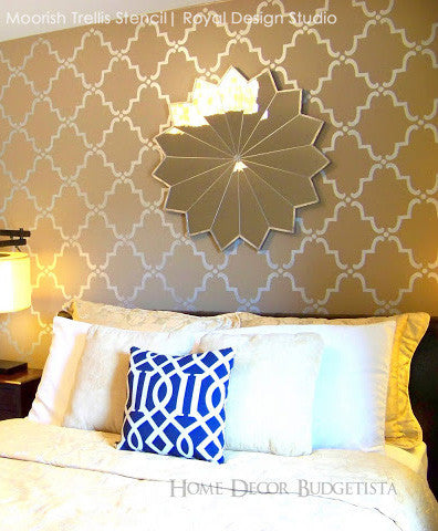 Moorish Trellis Wall Stencil - Reusable DIY Painting Template for Home Decor, Geometric Wall Art, Furniture Makeover - Perfect for Bedroom, Living Room, Nursery & Accent Walls