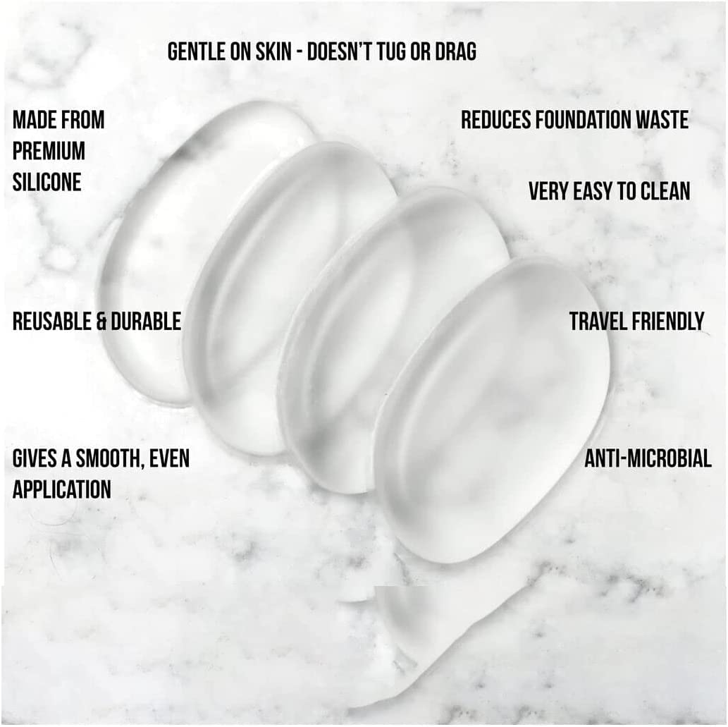 **Fenny's Creations Silicone Makeup Sponge – Mini Foundation & BB Cream Blender – Reusable Makeup Puff for Flawless Application – Perfect for Travel & On-the-Go Touch-Ups**