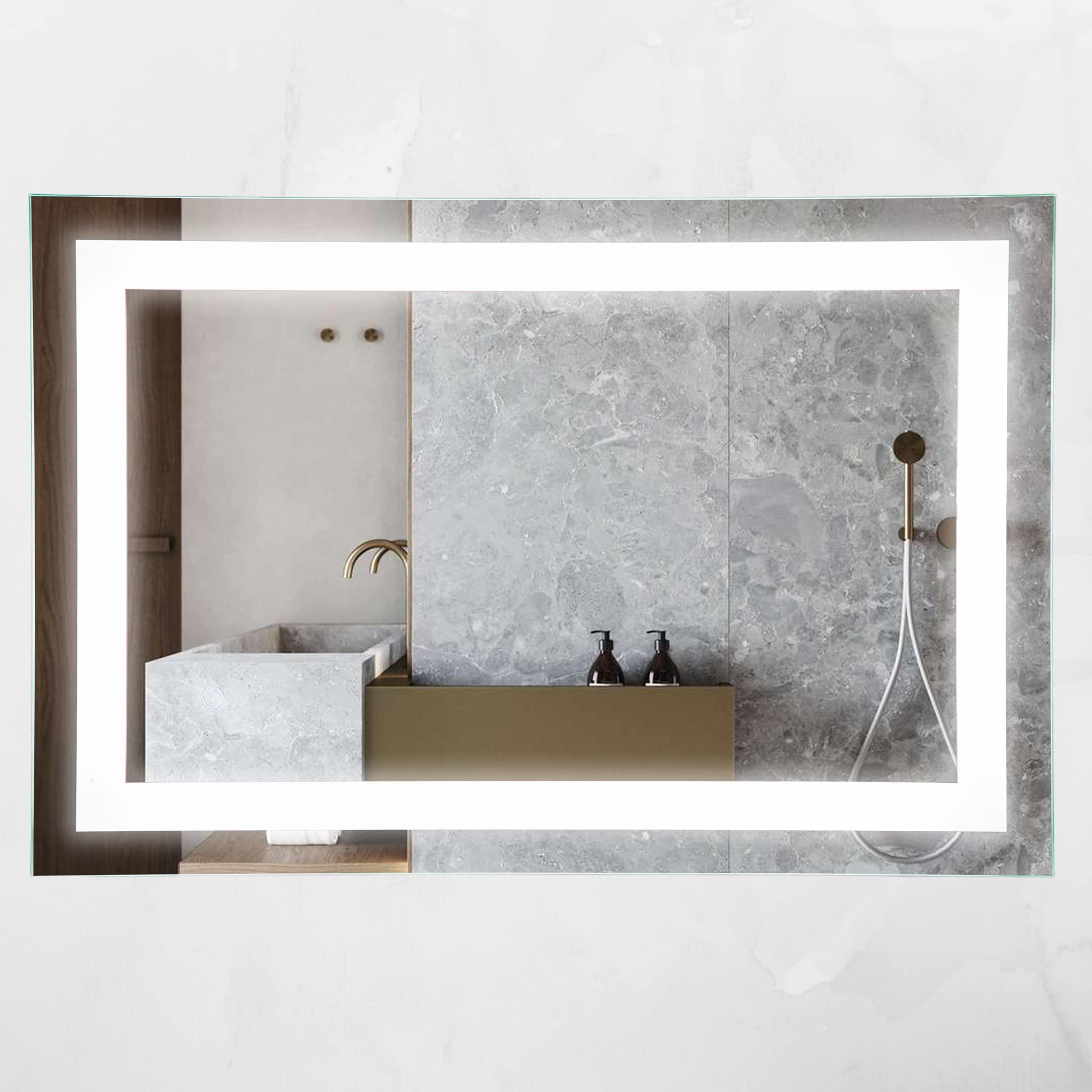 36x24 Inch LED Bathroom Vanity Mirror - Dimmable Anti-Fog Wall Mounted Mirror with Modern Frameless Design for Makeup, Shaving & Home Decor