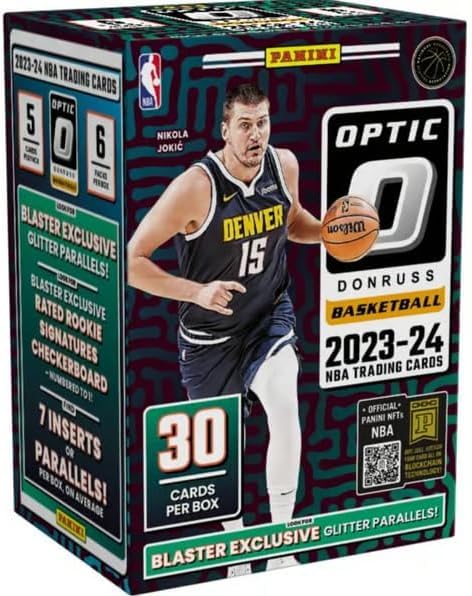 2023-24 Panini Donruss Optic Basketball Sealed Blaster Box - 30 NBA Trading Cards Per Box | Collectible Basketball Cards for Fans & Investors | Perfect for Trading, Gifting & Display