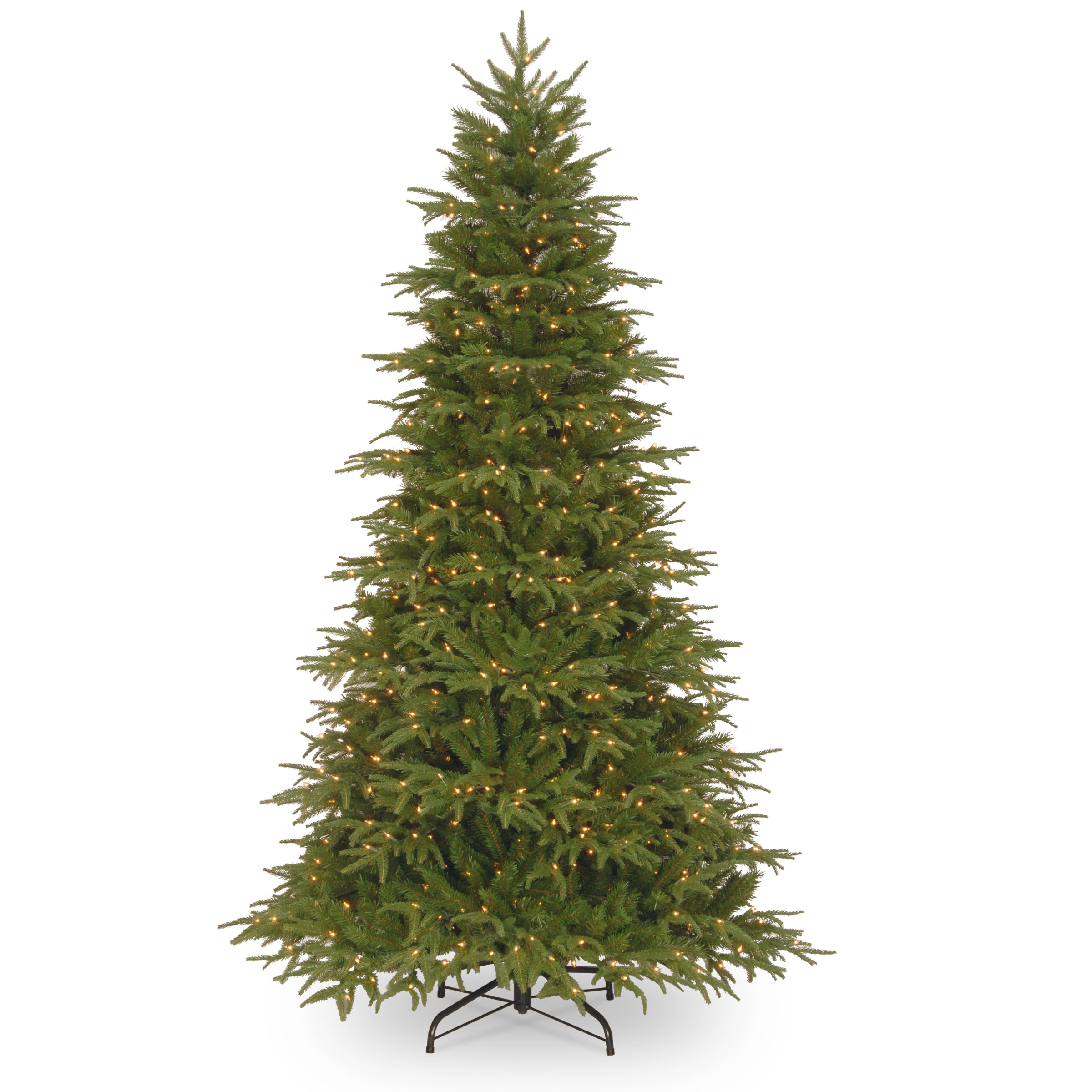 6.5 ft Pre-Lit Northern Fraser Fir Artificial Christmas Tree with Clear LED Lights - Perfect for Living Room, Office, and Holiday Decorations