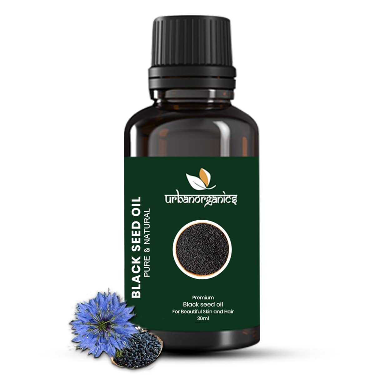 Organic Black Seed Oil for Hair Growth & Skin Care - Anti-Hairfall Treatment, Moisturizes Dry Skin, Adds Shine & Softness (30ml) | Perfect for Daily Hair & Skin Routine, Natural Beauty Regimen