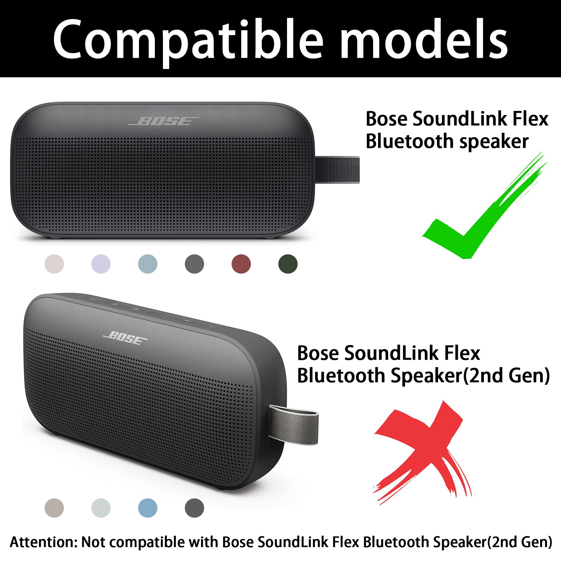 Bose SoundLink Flex Bluetooth Speaker Silicone Case - Soft Protective Cover Replacement for Bose SoundLink Flex (White Smoke) - Perfect for Outdoor, Travel & Waterproof Protection