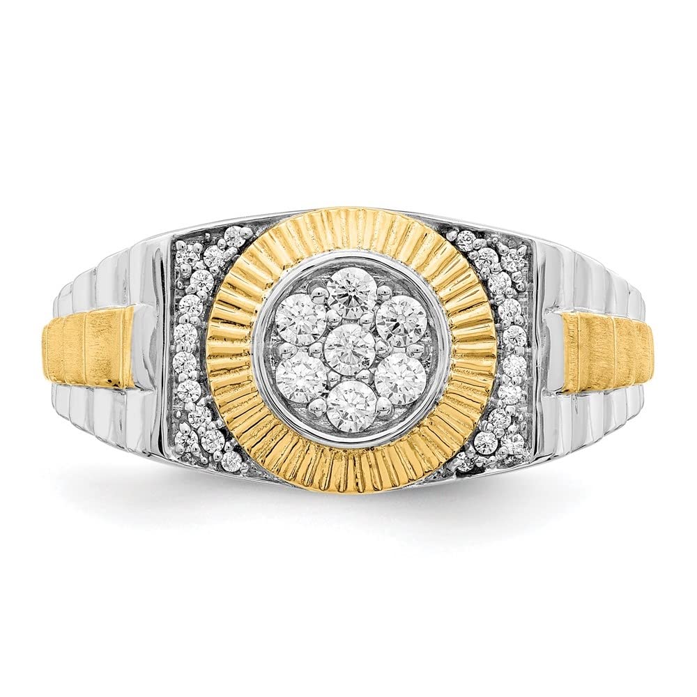 10K Two-Tone Gold Lab-Grown Diamond Engagement & Wedding Ring Set for Women – Perfect for Proposals, Anniversaries, and Bridal Jewelry Gifts