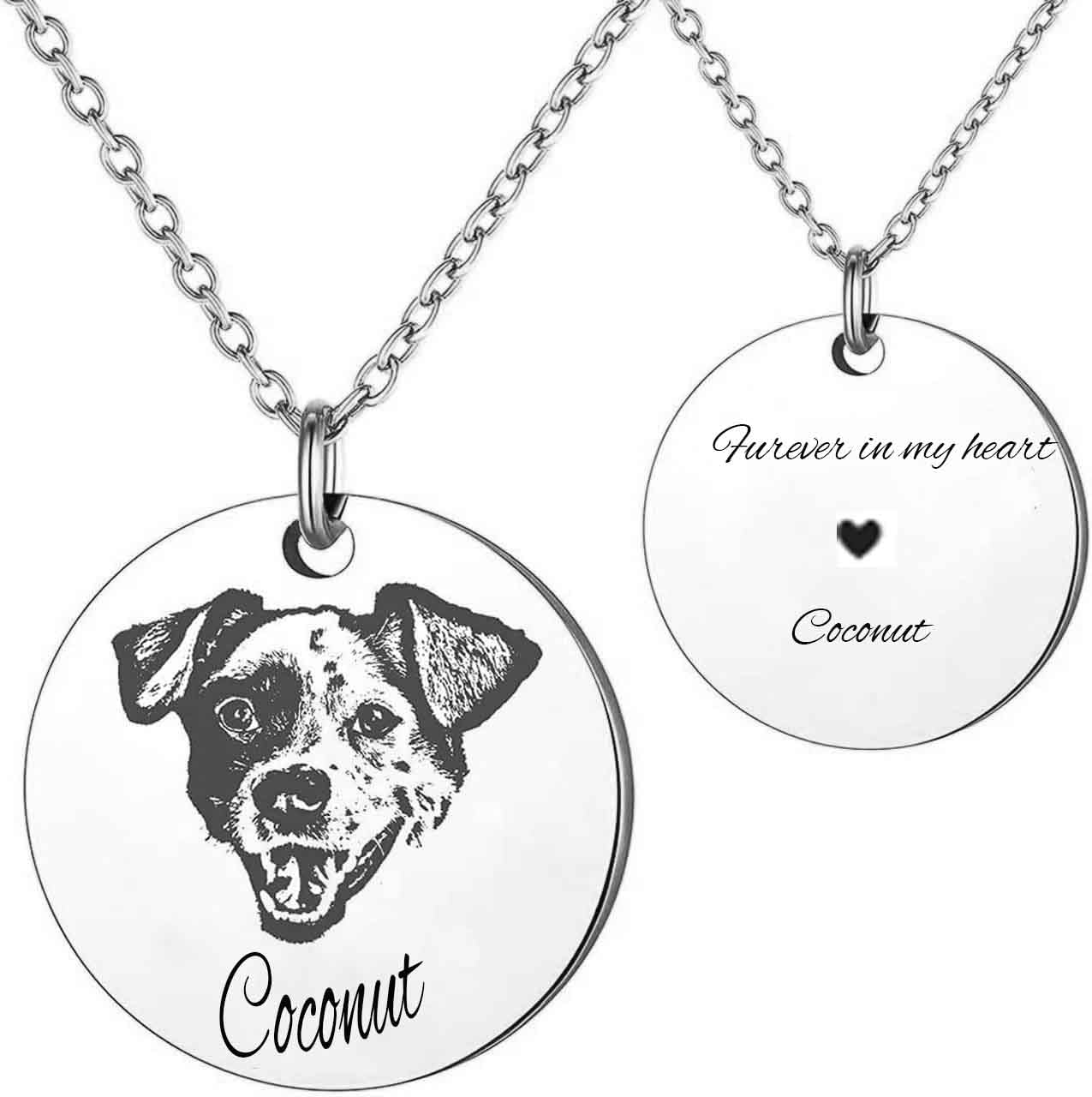 Custom Pet Portrait Necklace - Memorial Jewelry Gift for Pet Lovers, Dog & Cat Owners - Perfect for Daily Wear & Special Occasions