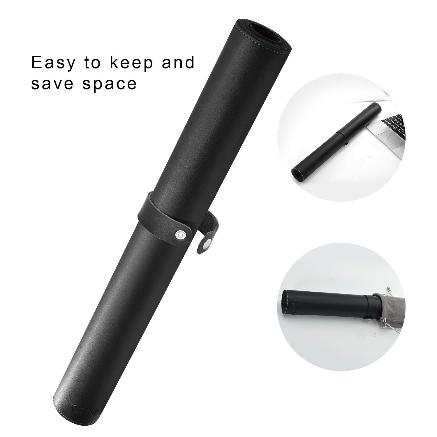 Premium PU Leather Desk Mat Protector - 47.2