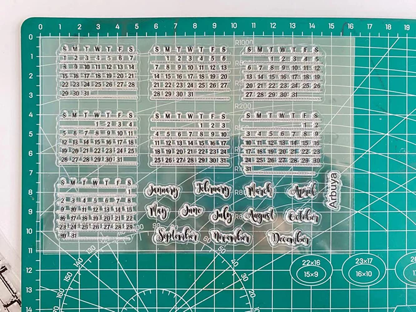 Arbuya 2025 Clear Stamps Set for Bullet Journaling - Calendar, Scheduler, Organizer, Task & To-Do List Planner Stamps | Perfect for DIY Crafts, Journal Decoration & Productivity Planning