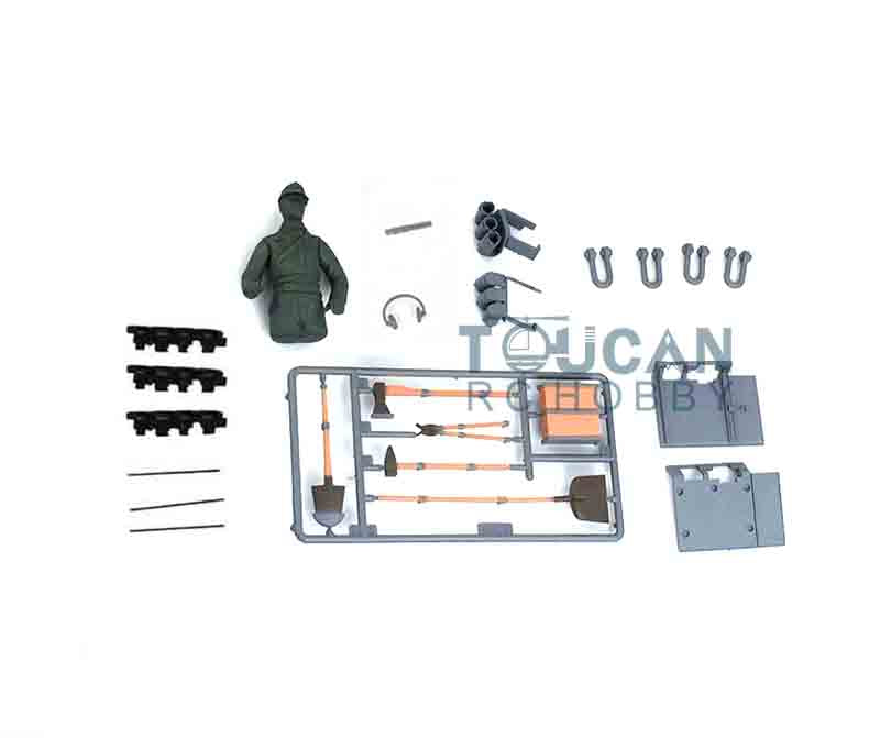 Henglong 1:16 Scale German Tiger I RC Tank Plastic Decoration Parts Bag (US Stock) - Upgrade Accessories for 3818 Radio Control Model | Perfect for Tank Enthusiasts & Military Collectors