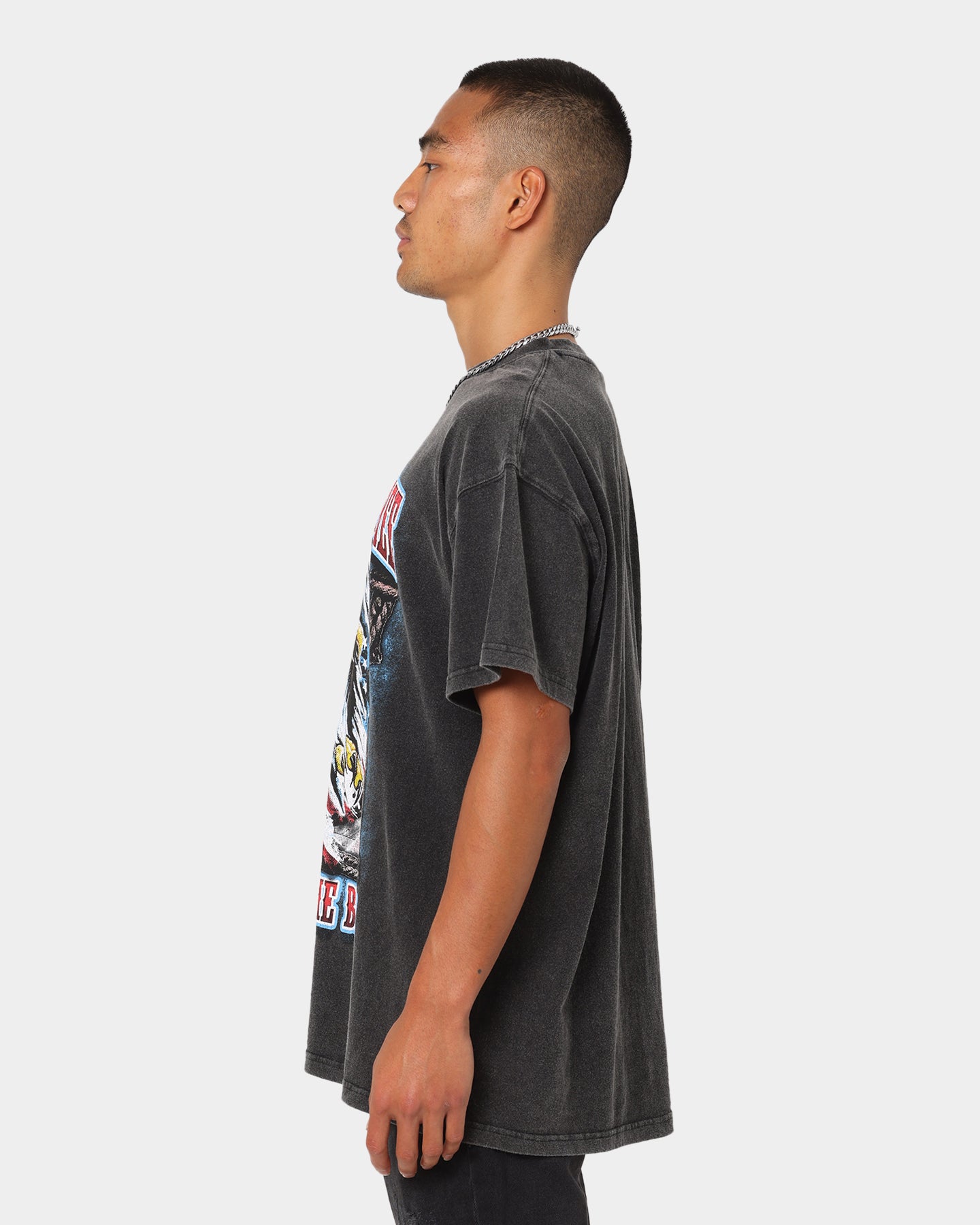 Vintage American Thrift 'Land Of The Free' T-Shirt - Distressed Black Wash Style for Casual Wear & Patriotic Outfits