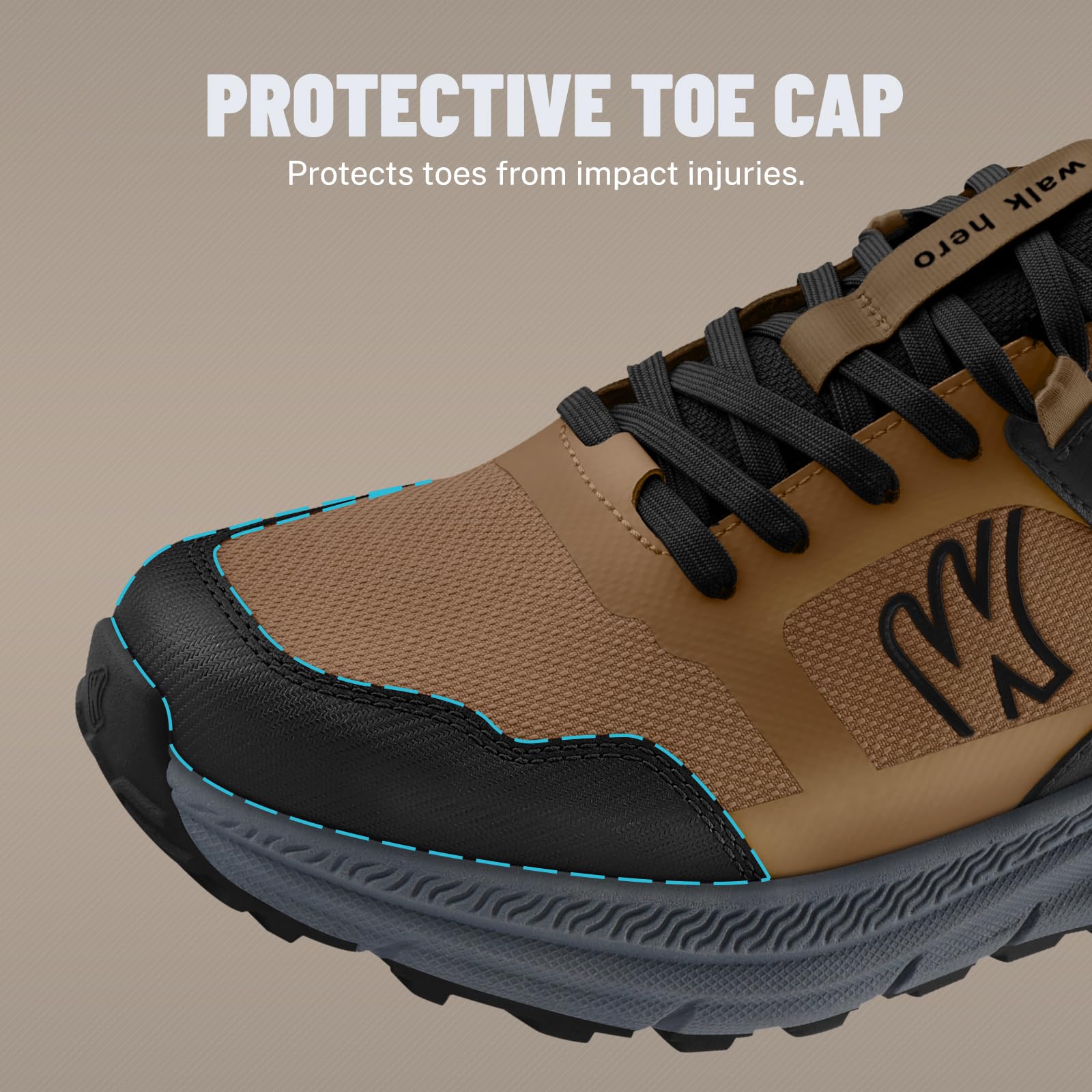 Best Men's Hiking Shoes for Plantar Fasciitis Relief - Lightweight Waterproof Walking Sneakers with Non-Slip Rubber Sole & Arch Support - Ideal for Outdoor Adventures, Trail Running & Daily Comfort