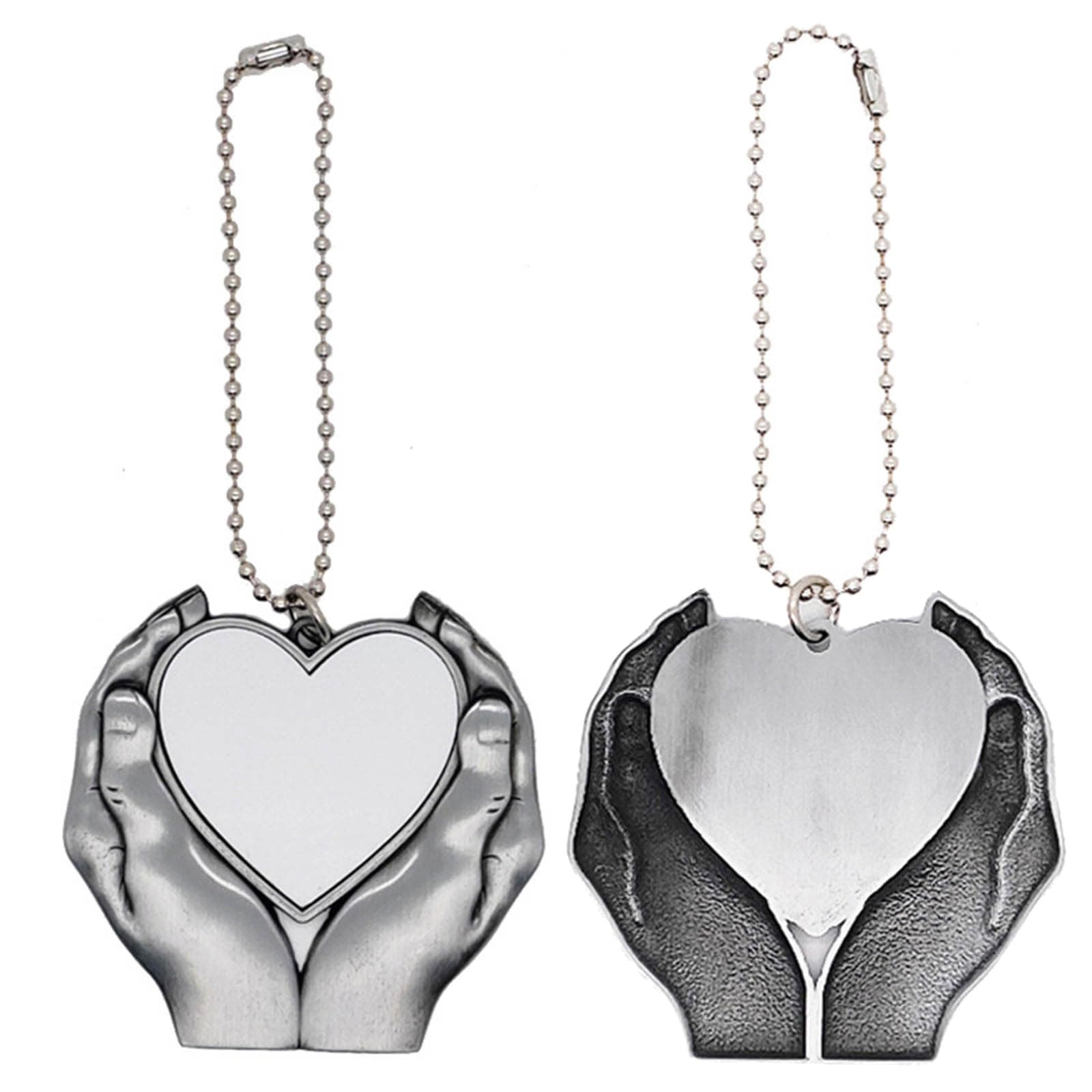 Meiliyizu Customizable Heart-Shaped Car Pendant - Personalized Photo Car Hanging with Sublimation Blank for Valentine's Day, Anniversary, or Romantic Gift