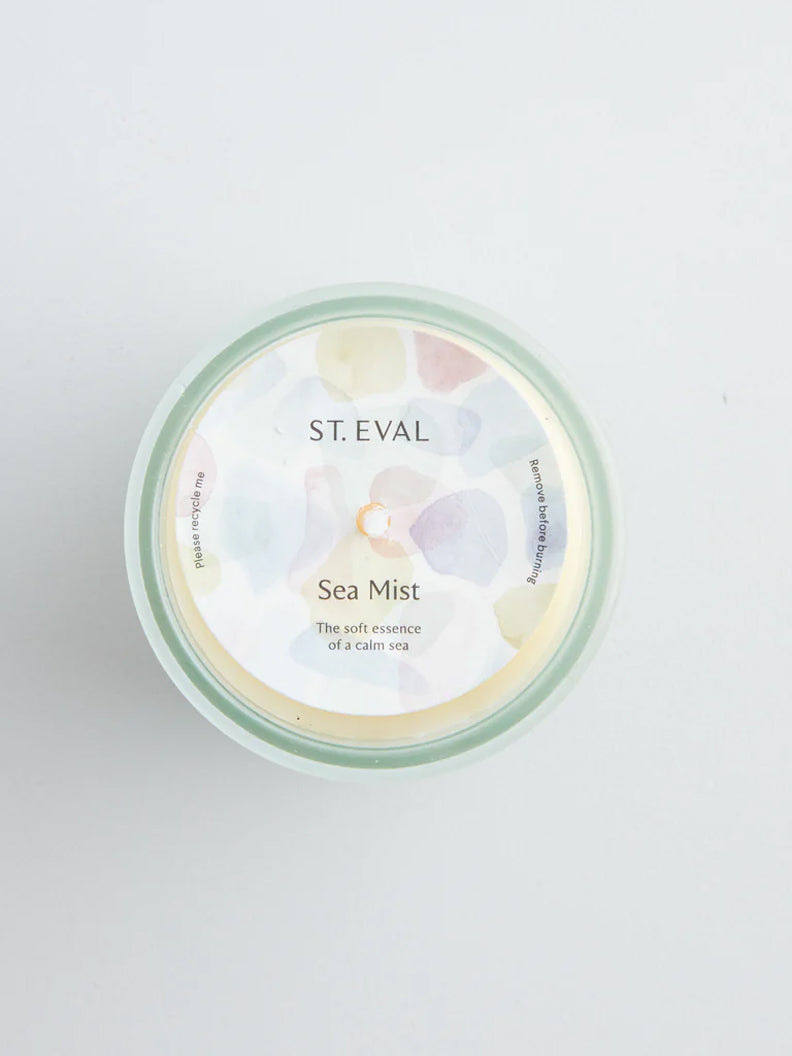 St Eval Beachcombing Glass Candle - Sea Mist Scented Candle | Coastal Home Decor for Relaxation & Aromatherapy