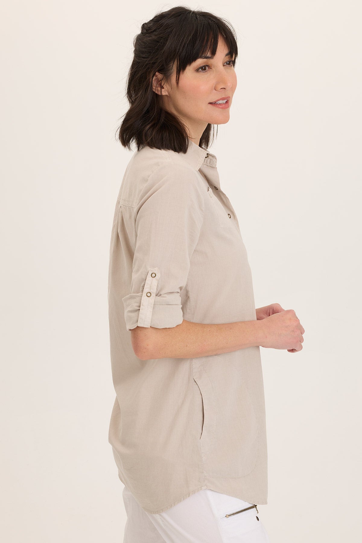 Soft Voile Button Down Blouse for Women - Breathable & Comfortable Office Wear - Perfect for Business Casual, Work & Professional Outfits