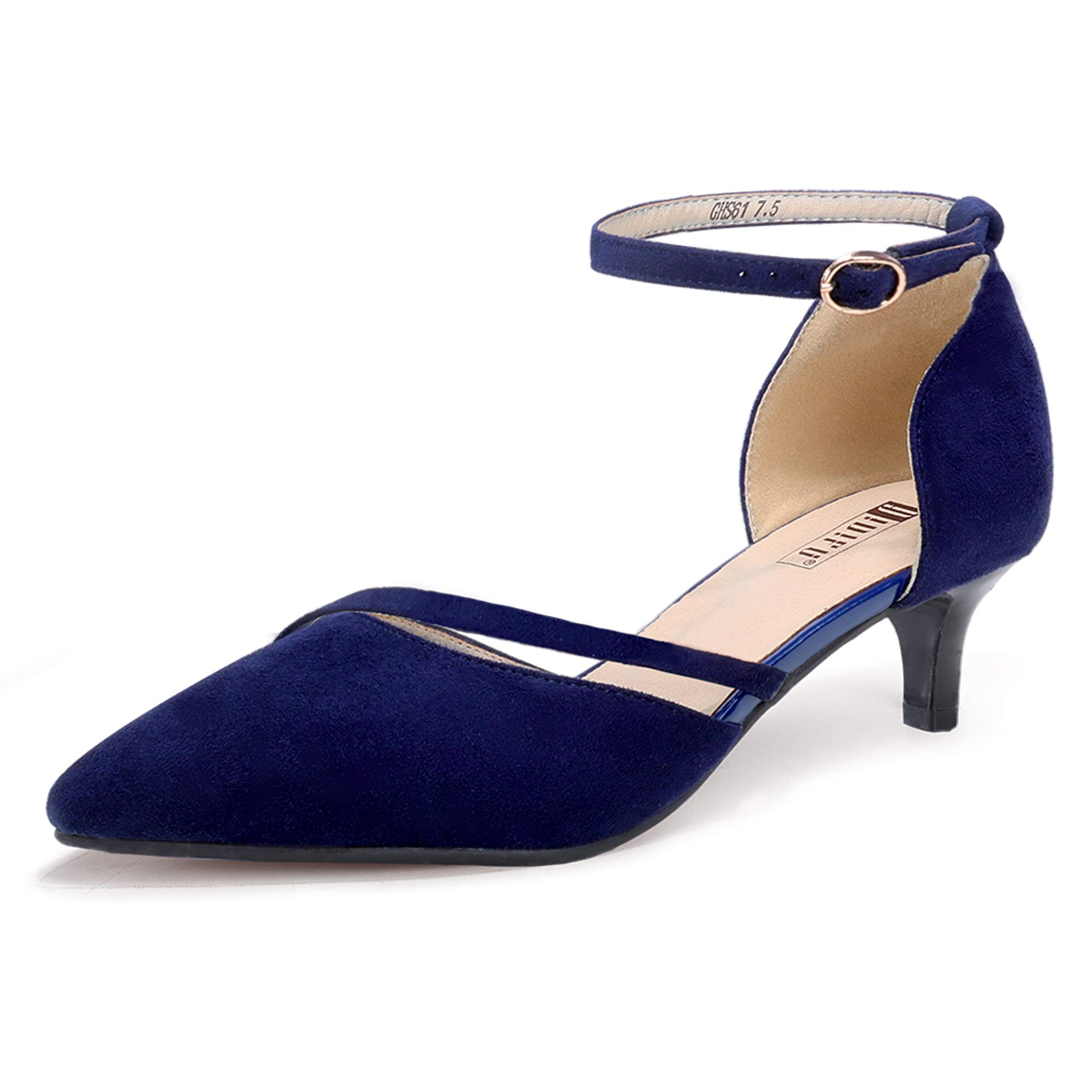 IDIFU Women's IN2 Maxine Low Kitten Heels - Elegant Closed Toe Dress Pumps for Wedding, Evening & Formal Occasions - Perfect Bridal Shoes for Women | Great for Prom, Parties & Special Events