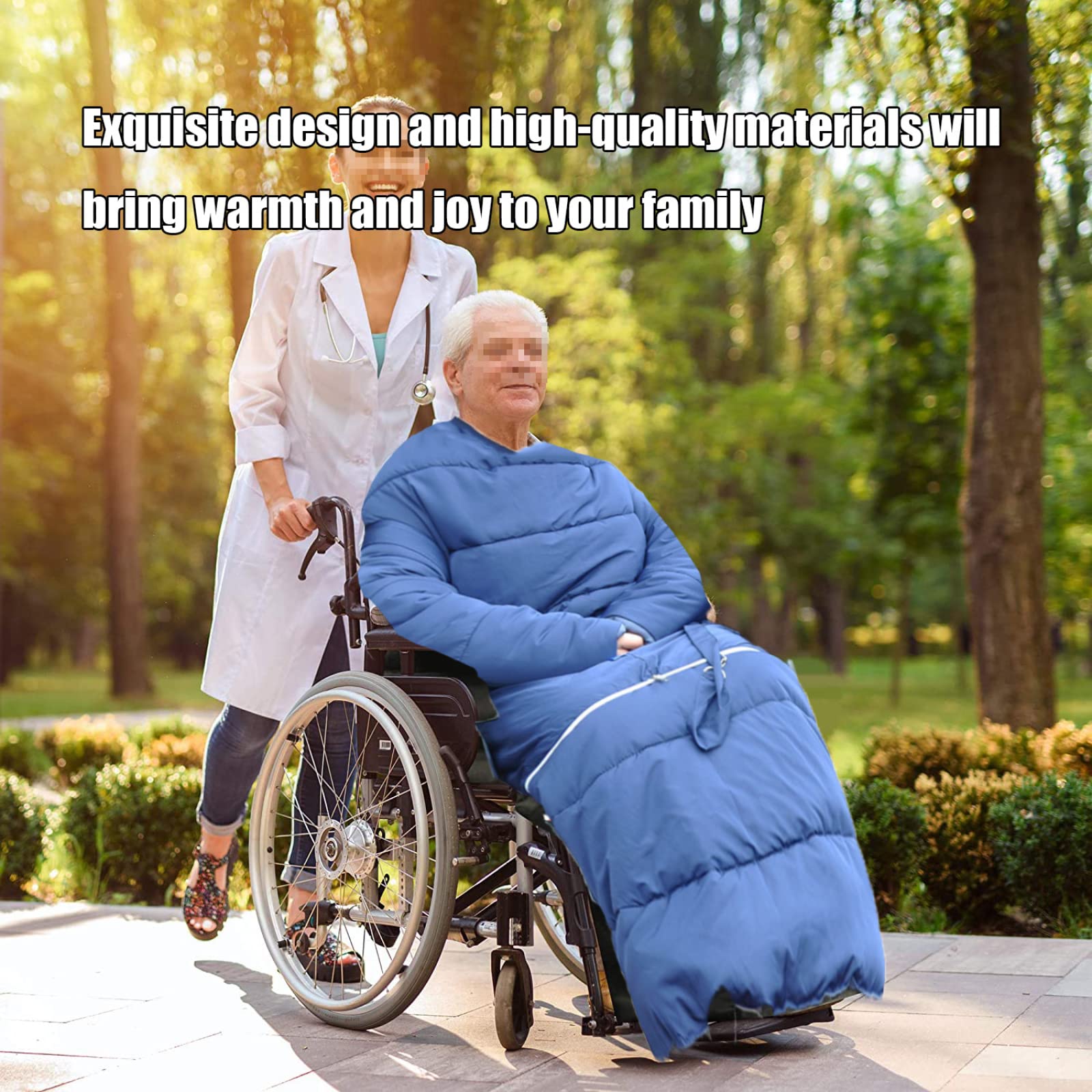 Waterproof Wheelchair Blanket for Adults - 200x150cm Winter Heating Knee Blanket, Warm Removable Leisure Coat to Keep Body Warm - Perfect for Outdoor Activities, Travel, and Home Use