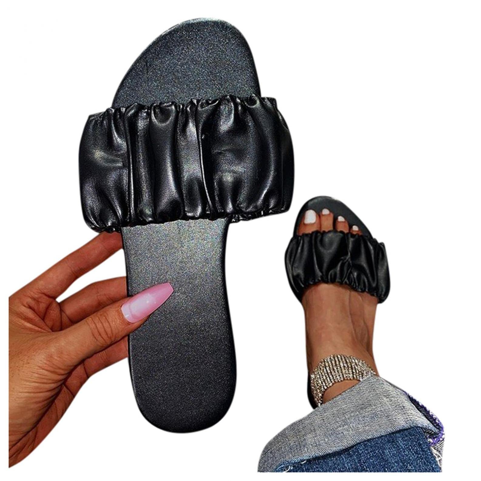Aayomet Women's Wedge Sandals - Stylish Dressy & Casual Sandals for Beach, Summer, and Everyday Wear | Comfortable Flip Flop Flats with Fashionable Wedge Heel | Perfect for Vacation, Outings, and Relaxing
