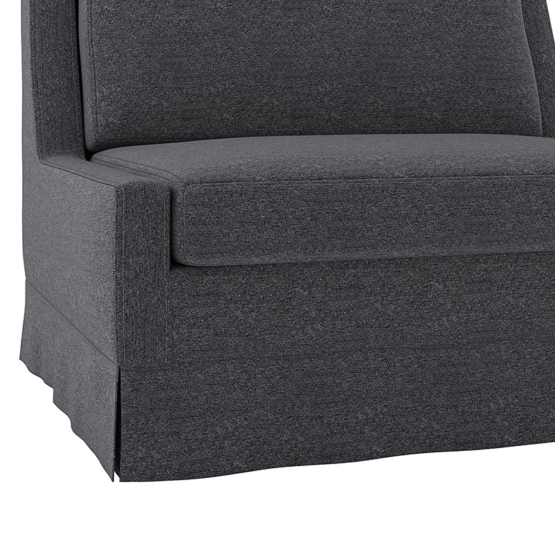 Tobias Modern Style 45W Slipcovered Living Room Chair with Ottoman - Comfortable Lounge Chair for Living Room, Bedroom & Office