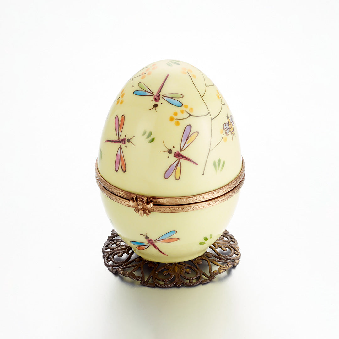 Bee Musical Egg Limoges - Hand-Painted Porcelain Music Box - Perfect for Collectors, Gifts & Home Decor