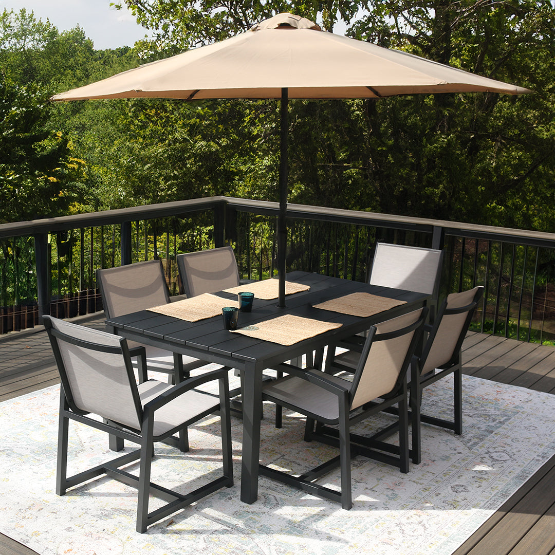 Portland 5-Piece Outdoor Dining Set - Patio Furniture for Garden, Backyard, and Deck - Weather-Resistant Table & Chairs for Al Fresco Dining & Entertaining