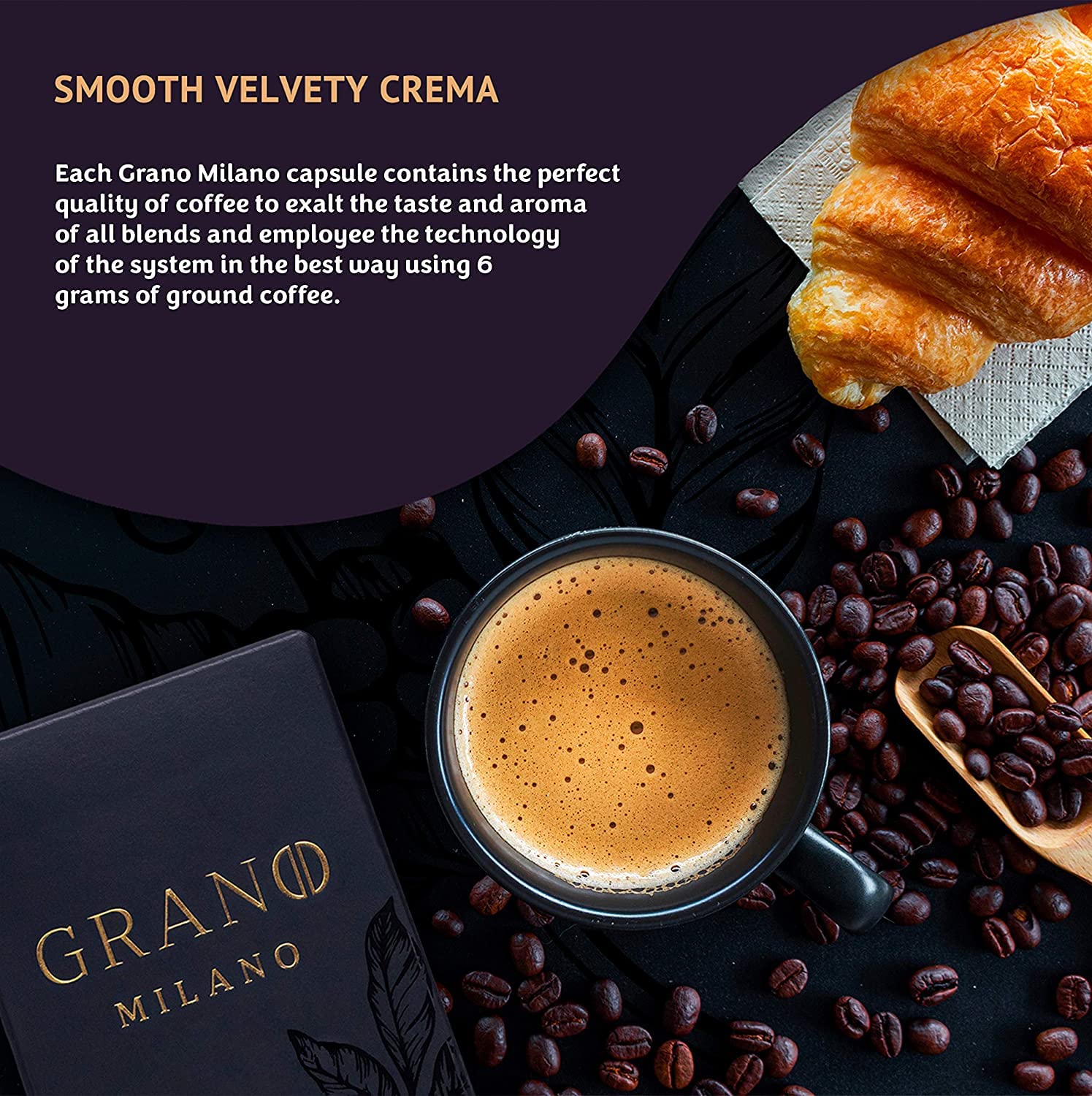 Premium Italian Arabica Coffee Pods for Nespresso - Medium Roast, Intensity 7/12 - Perfect for Home & Office Espresso