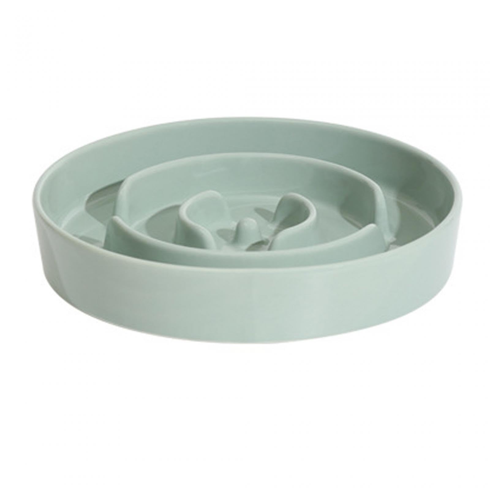 Enakshi Slow Feeder Dog Bowl - Puzzle Food Plate for Dogs & Cats, Anti-Gulping Pet Feeder Dish, Light Green 21cm - Perfect for Fast Eaters, Mealtime Enrichment & Portion Control