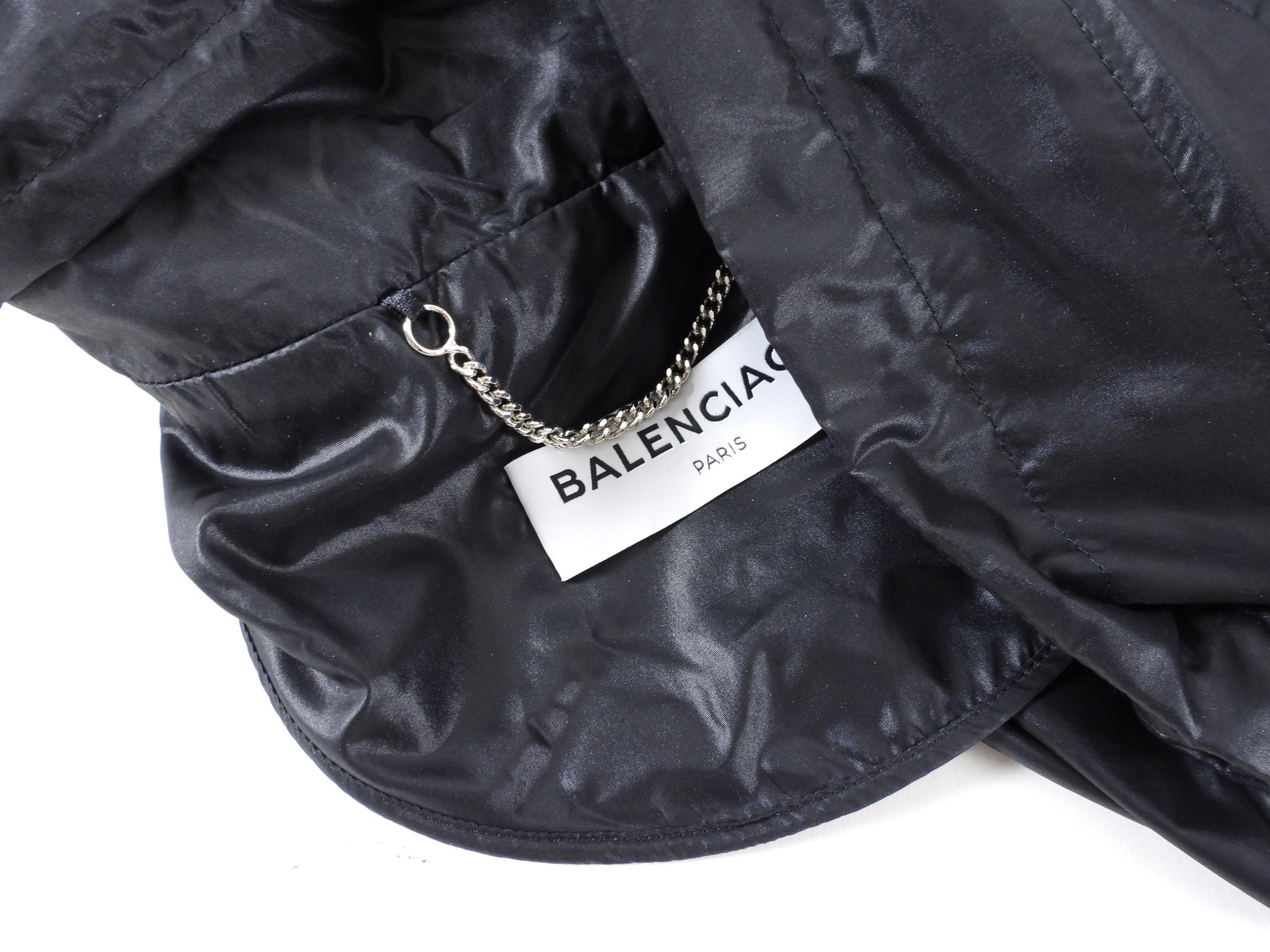 Balenciaga Black Lightweight Nylon Hooded Windbreaker Jacket - Size FR36 | Waterproof Windbreaker for Men & Women | Perfect for Outdoor Activities, Travel & Streetwear Fashion