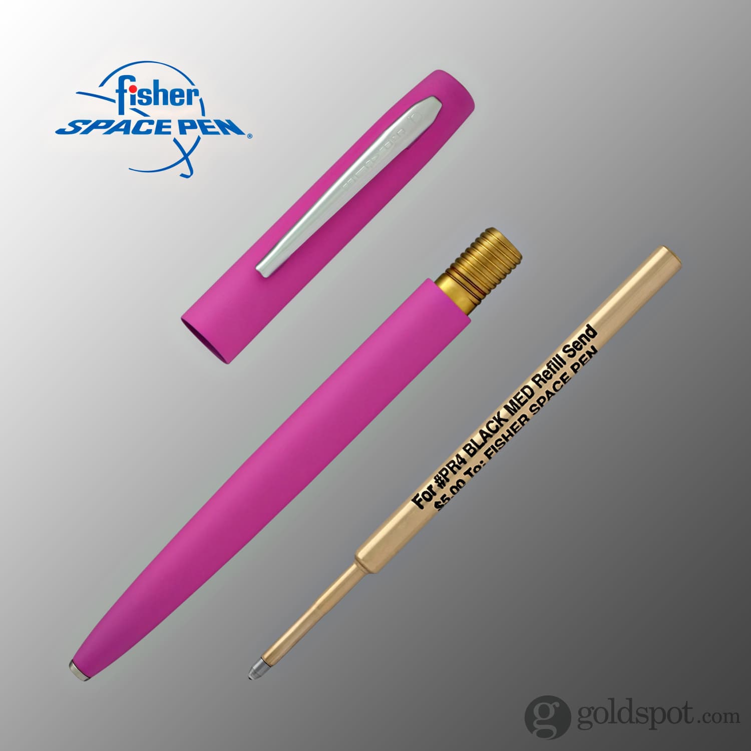 Fisher Space Pen Cap-O-Matic Ballpoint Pen - Matte Pink Powder Coated - Compact, Reliable, Writes Anywhere - Perfect for Office, Travel & Outdoor Adventures