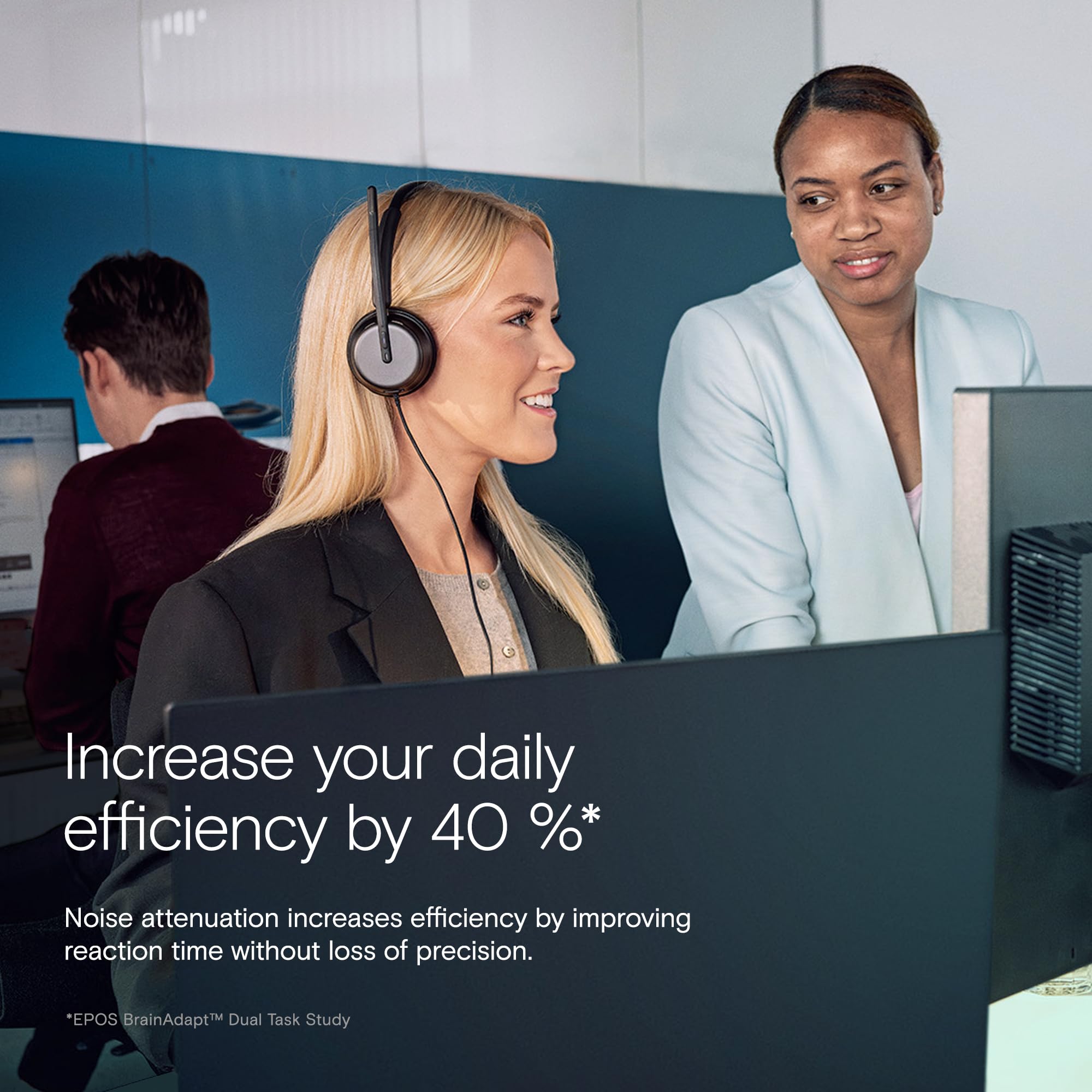 EPOS IMPACT 860T Dual-Sided USB-C & USB-A Wired Headset with Noise Cancelling Microphone - Microsoft Teams Certified, Super Wideband Audio, Comfortable Over-Ear Design for Business Calls, Remote Work & Home Office Professionals | Perfect for Video Conferencing, Online Meetings & Customer Support