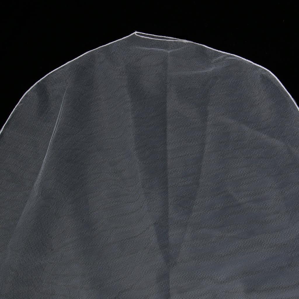 White Veil Wedding Gown Dress Garment Storage Bag Cover - 1.8m Long Dress Protector for Bridal Gowns, Formal Dresses & Special Occasion Outfits | Perfect for Wedding Dress Preservation, Travel Storage & Closet Organization