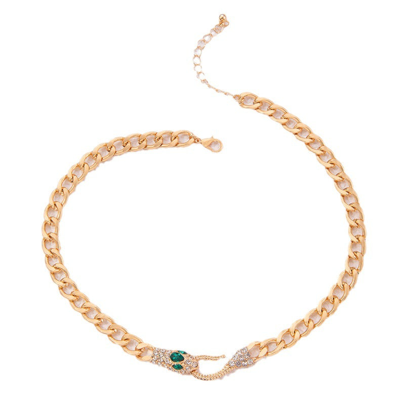 Elegant Silver Bold Snake Chain Choker Necklace for Women | Trendy Layered Jewelry Gift | Perfect for Parties, Date Nights & Everyday Wear | HN1180