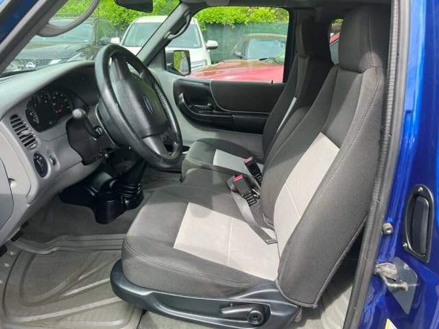 Durafit Custom Seat Covers for 2006-2009 Ford Ranger Pickup - 60/40 Bench High Back Bucket Seats with Driver Side Open Console - Black Twill with Gray Airtex Insert - Perfect for Off-Roading, Work & Daily Commute