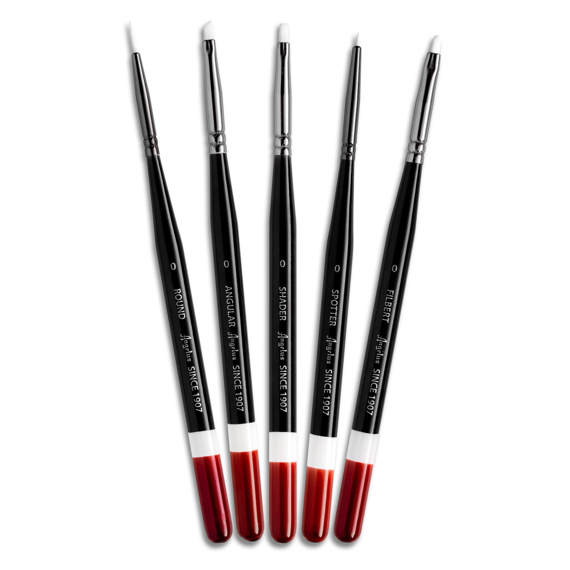 ANGELUS Micro Detail Paint Brush Set - Professional Fine Tip Brushes for Model Painting, Nail Art, Miniatures & Crafts | Perfect for Artists, Hobbyists & DIY Projects