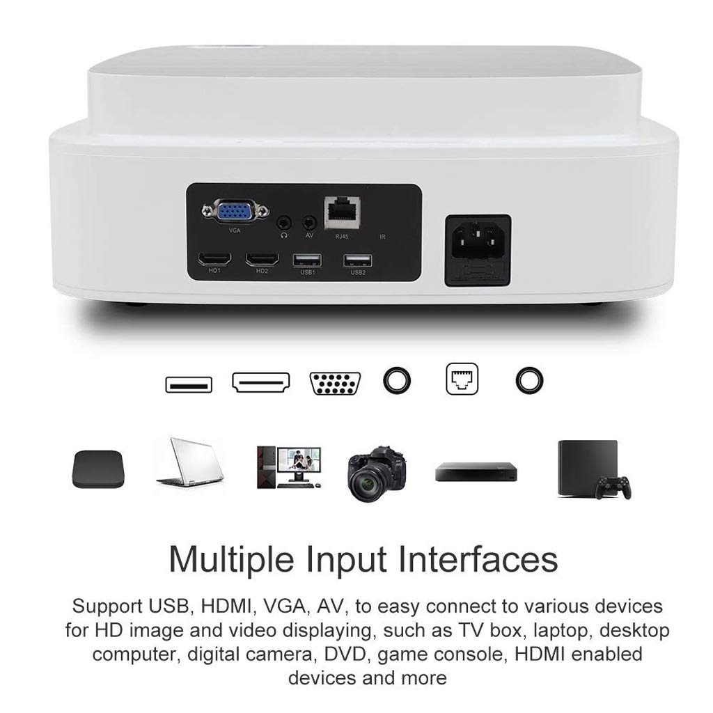 YADECL Mini Projector - 1080P Full HD Portable Home Theater Projector for Movies, Gaming & Outdoor Camping | Compact Home Cinema Projector with HDMI & USB Support