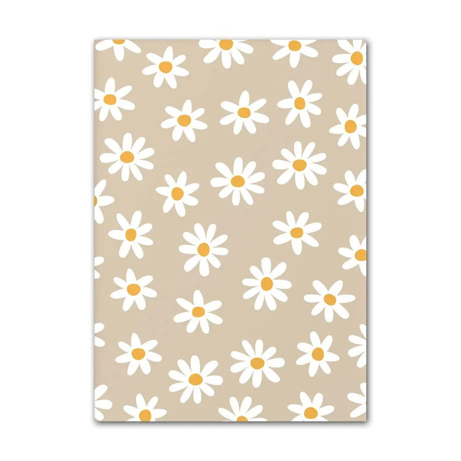 Minimalist Pale Brown Canvas Wall Art Posters - Home Decor for Living Room, Bedroom & Office